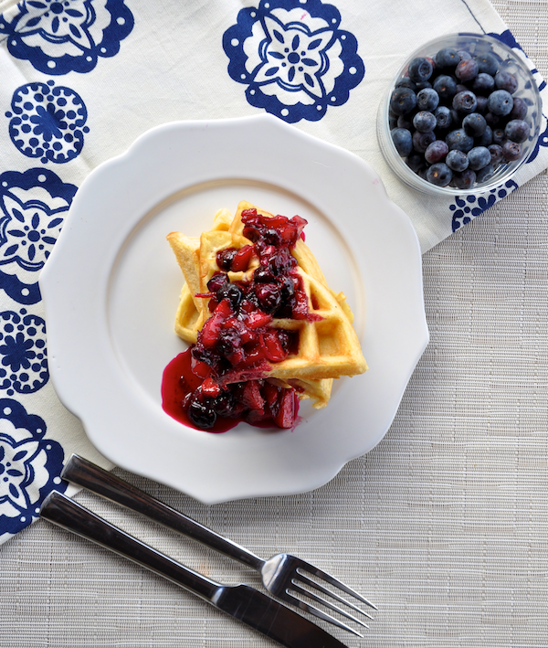 Waffles_Peach_Blueberry_Compote_CamilleStyles1