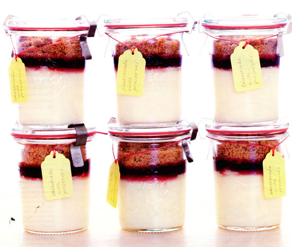 cheesecake to go in a jar portable mason jar dessert favor preserves
