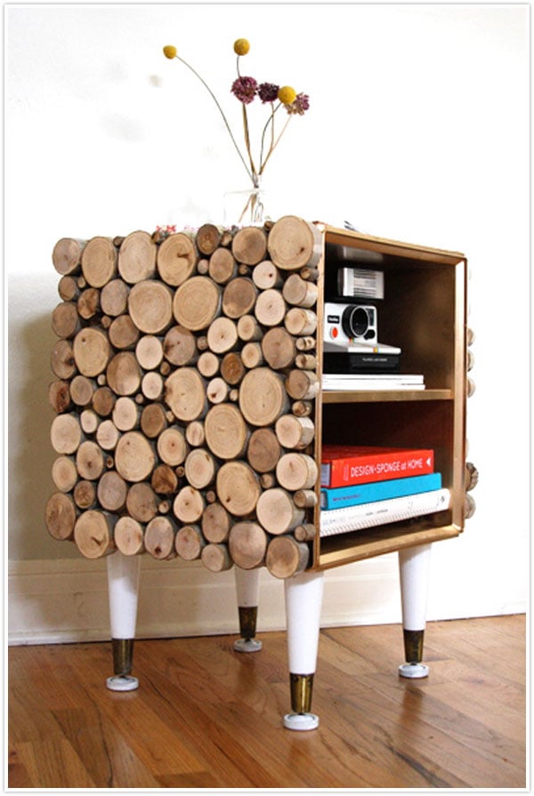 wood tree diy craft build your own side table project bed side table