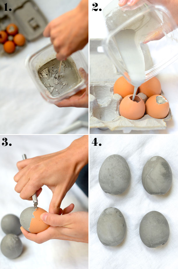 DIY Cement Easter Eggs | Camille Styles