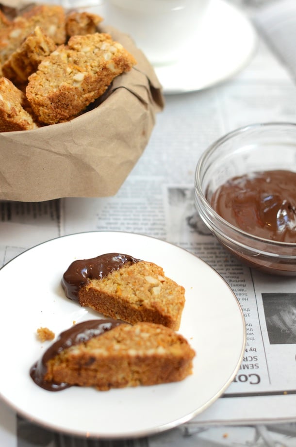 Gluten-free Almond Orange Chocolate Biscotti | Forgiving Martha for Camille Styles