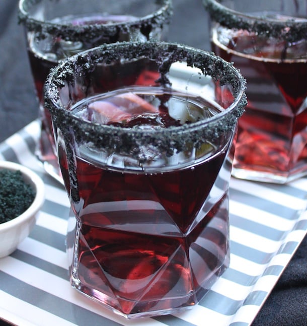 Black Licorice Cocktail recipe for Halloween | Camille Styles