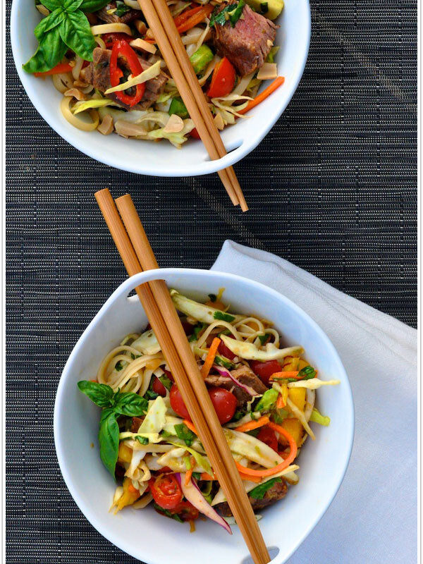 Crunchy Vegetable Rice Noodle Salad - Familystyle Food