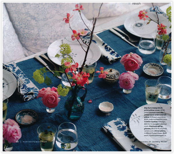 Martha Stewart spring table decor idea design flowers easy DIY