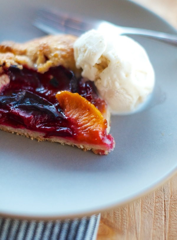 Peach & Plum Crostata Recipe | Camille Styles