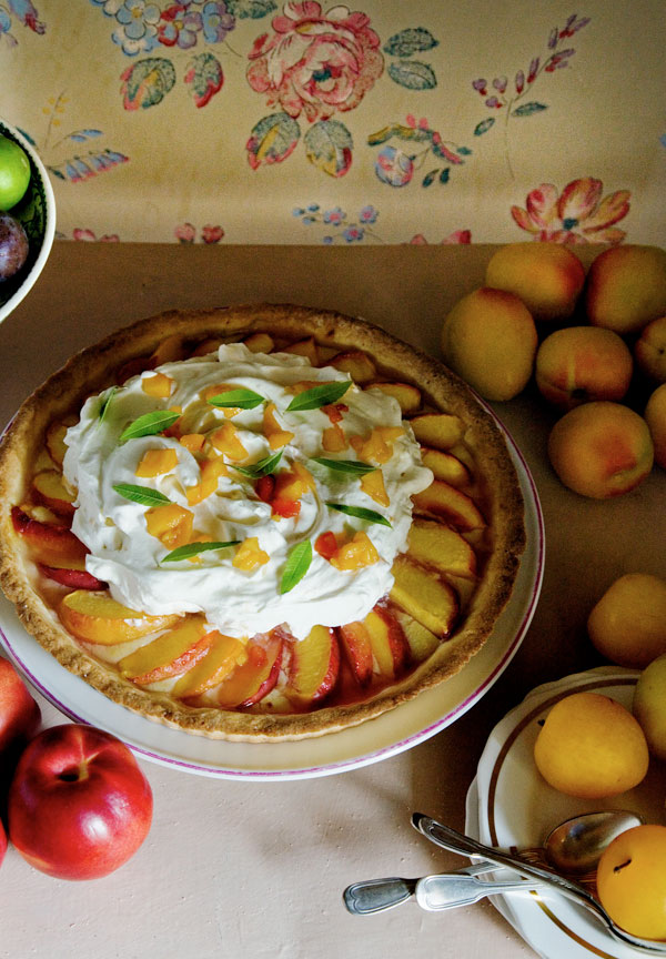 Summer Peach and Vervain Tart Recipe | By Mimi Thorisson for Camille Styles