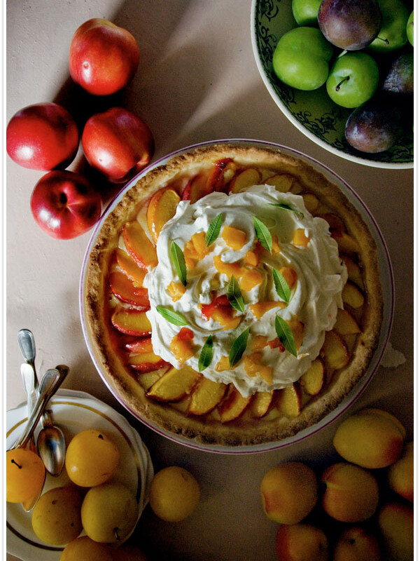 Summer Peach and Vervain Tart Recipe | By Mimi Thorisson for Camille Styles