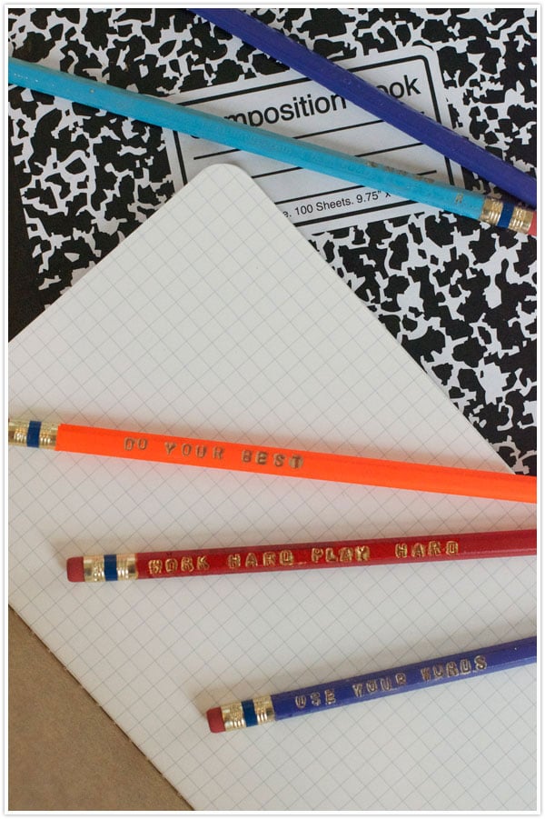 DIY Back to School Pencils | Camille Styles