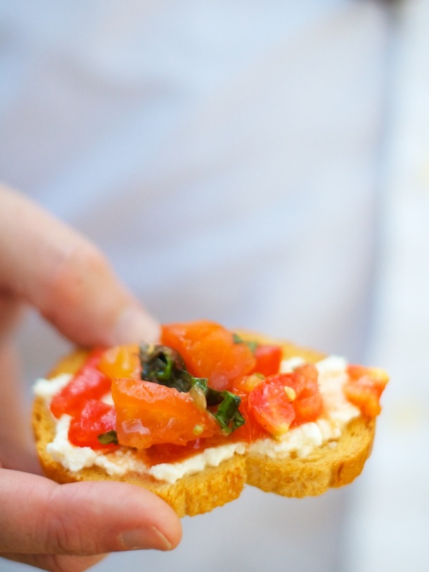 Checca Crostini Recipe | Camille Styles