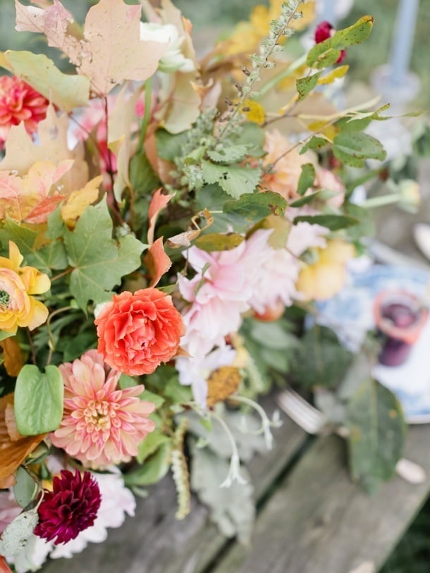 Thanksgiving Inspired Floral by Poppies & Posies | Photo by Jen Huang for Camille Styles