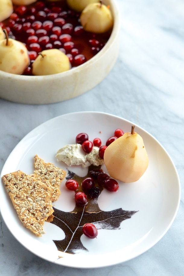 Cranberry Poached Pears | Camille Styles