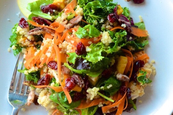 quinoa, kale, butternut squash salad | Camille Styles