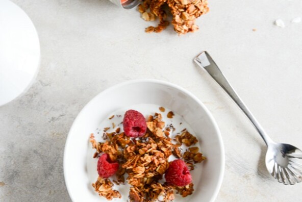 Coconut Butter Granola from How Sweet It Is via Camille Styles