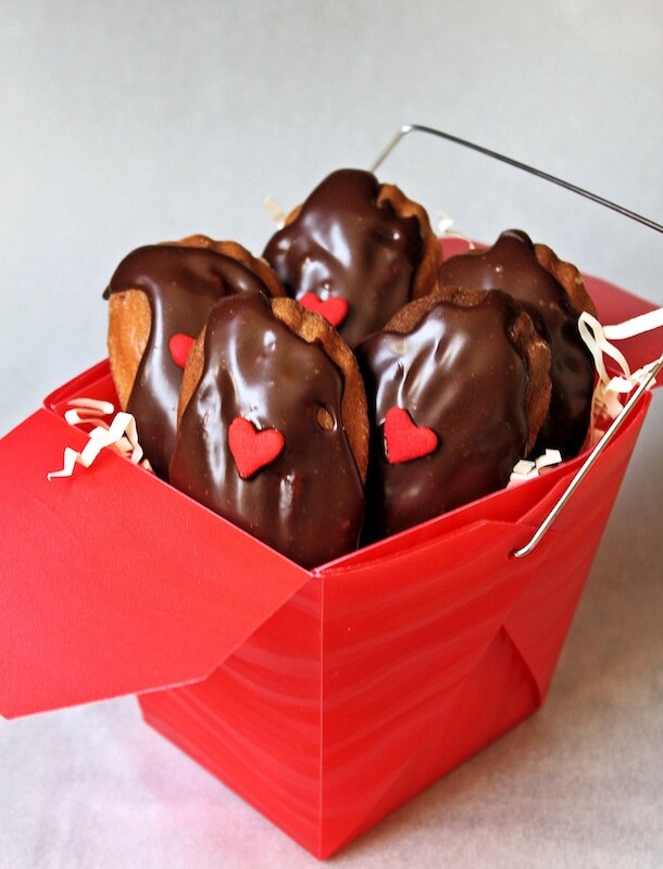 Chocolate-dipped Cherry Madeleines by Shauna Sever | Camille Styles