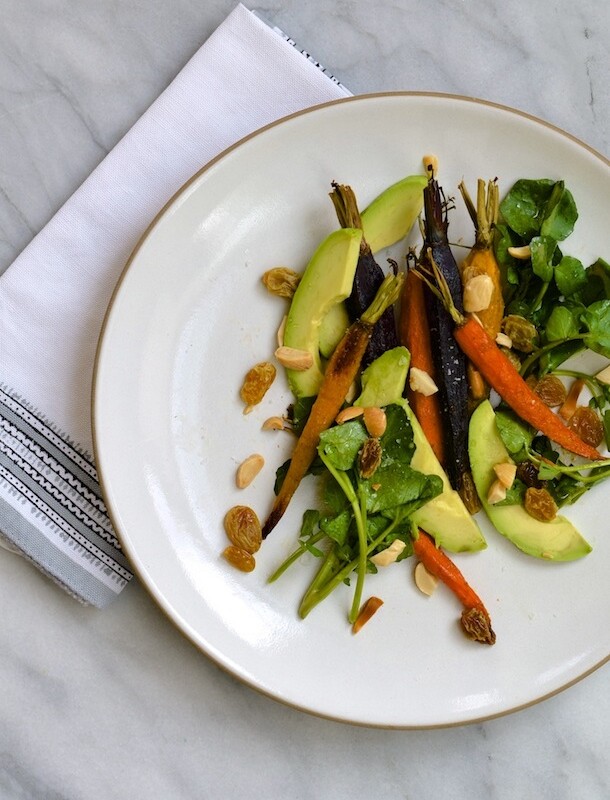 Roasted Carrot & Avocado Salad | Camille Styles