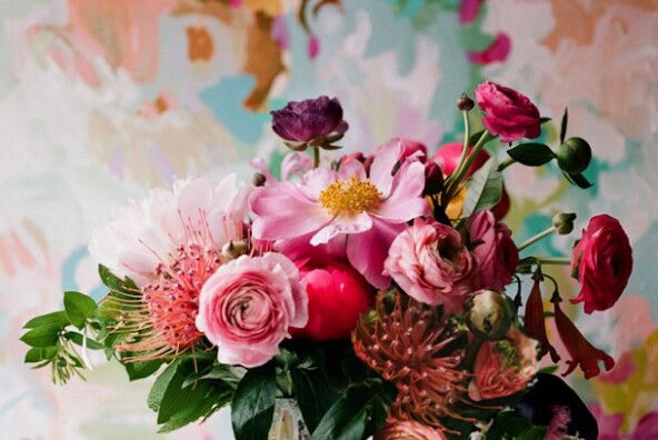 flowers & michelle armas painting, via once wed | camille styles