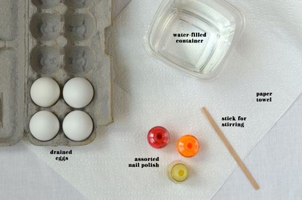 DIY nail polish marbleized Easter eggs | Camille Styles