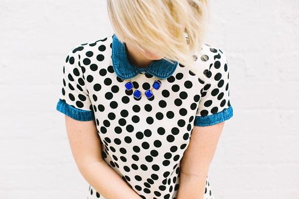Polka Dot Sixties-Inspired Outfit styling by Jen Pinkston | Photo by Mary Costa for Camille Styles 