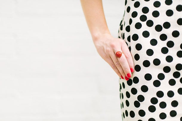 Polka Dot Sixties-Inspired Outfit styling by Jen Pinkston | Photo by Mary Costa for Camille Styles 