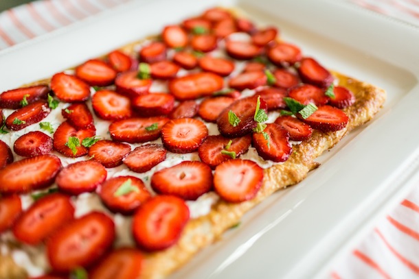 Strawberry Mint Tart | Carrie Ryan for Camille Styles