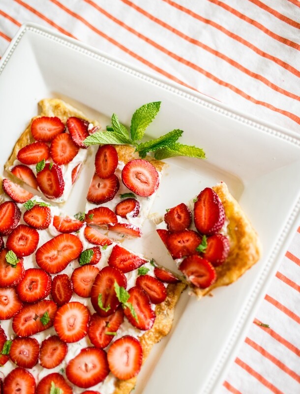 Strawberry Mint Tart | Carrie Ryan for Camille Styles