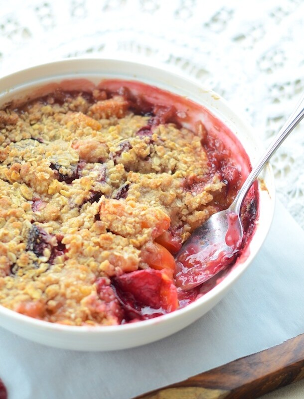 Quick Stone Fruit Crumble | Camille Styles