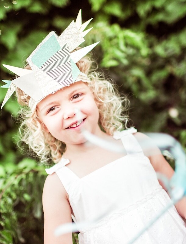 DIY Paper + Fabric Crowns | Sweet Louise Photography for Camille Styles