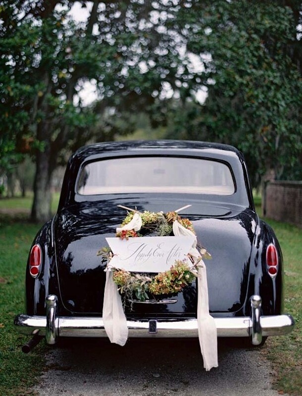 Getaway Car | photo by Jose Villa via Once Wed