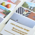 DIY embossed instragram business cards | claire zinnecker for camille styles