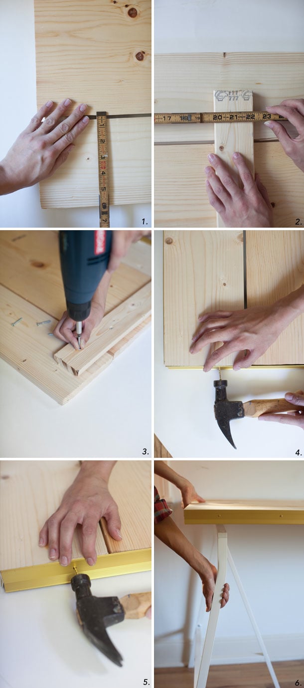 DIY Trestle Desk by Claire Zinnecker | photos by Kate Stafford for Camille Styles