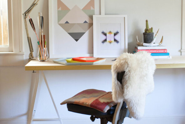 DIY Trestle Desk by Claire Zinnecker | photos by Kate Stafford for Camille Styles