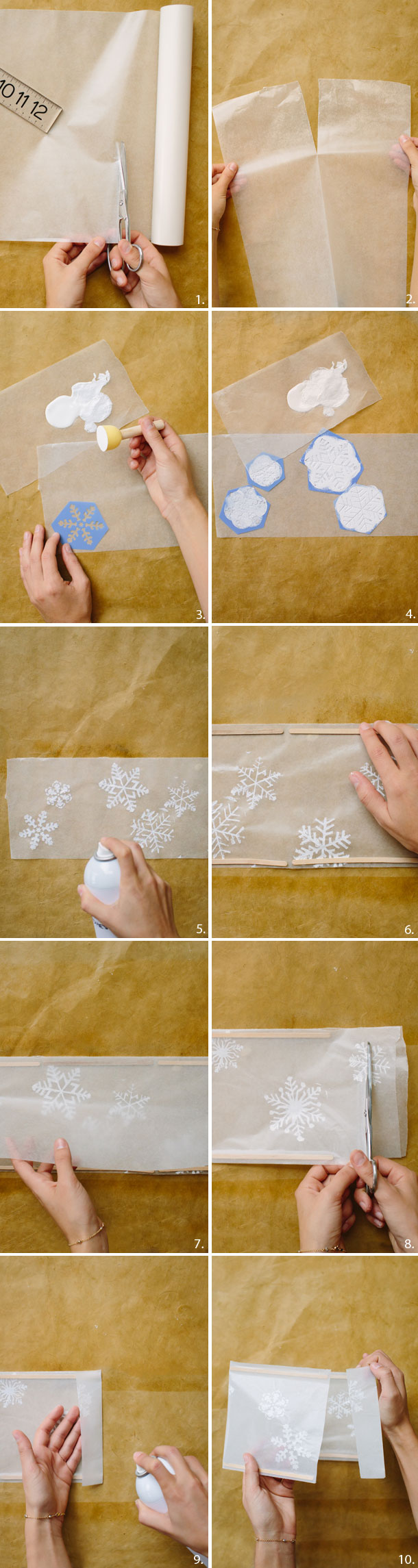 DIY Waxed Paper Snowflake Lantern | photos by Wynn Myers | Camille Styles