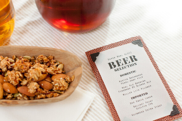 DIY Football Beer Menu for a Super Bowl Party | photos by Melanie Grizzel | Camille Styles