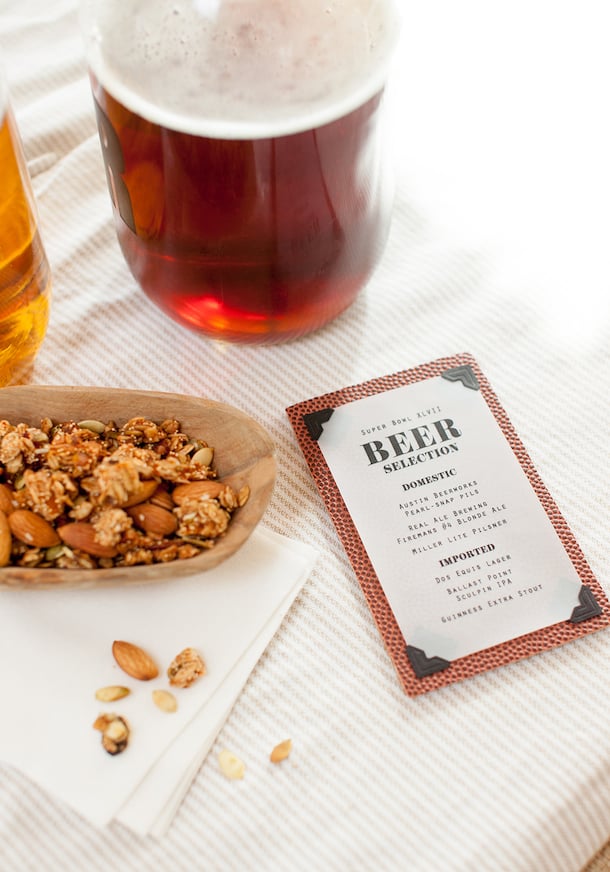 DIY Football Beer Menu for a Super Bowl Party | photos by Melanie Grizzel | Camille Styles