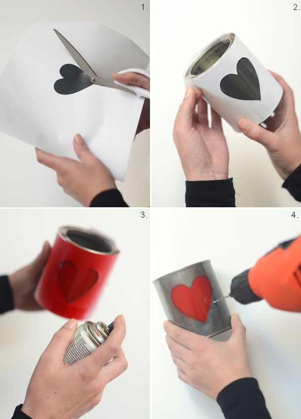 DIY Tin Can Valentine's Votive | Camille Styles