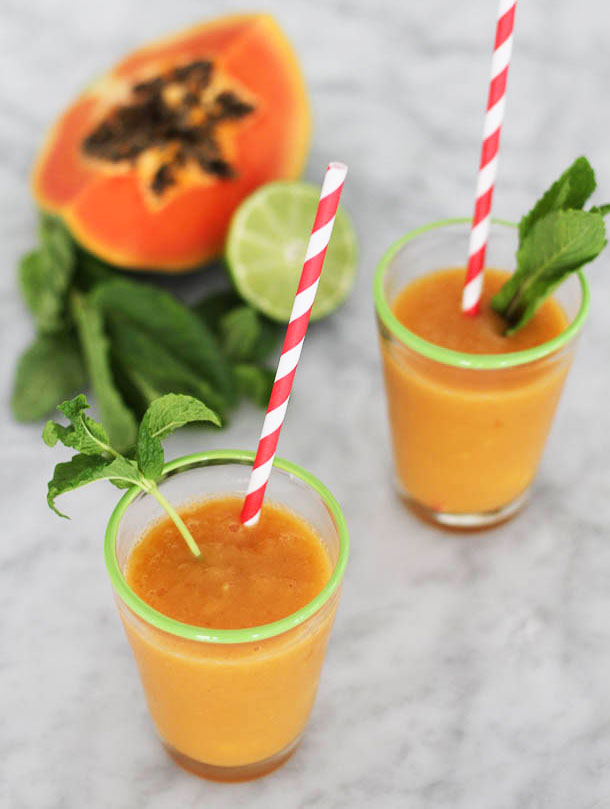 Mango Papaya Smoothie Recipe | Camille Styles
