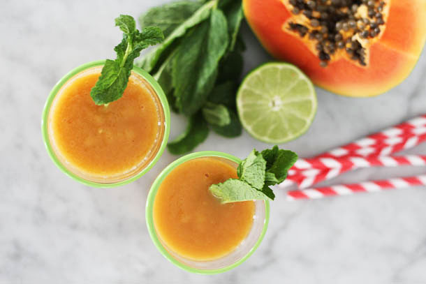 Mango Papaya Smoothie Recipe | Camille Styles