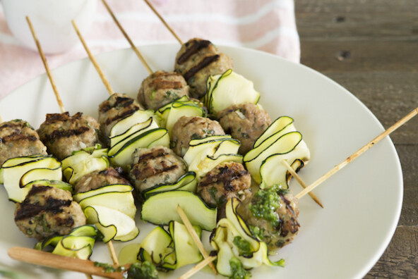Turkey Koftas with Zucchini Ribbons & Chimichurri | photo by Buff Strickland for Camille Styles