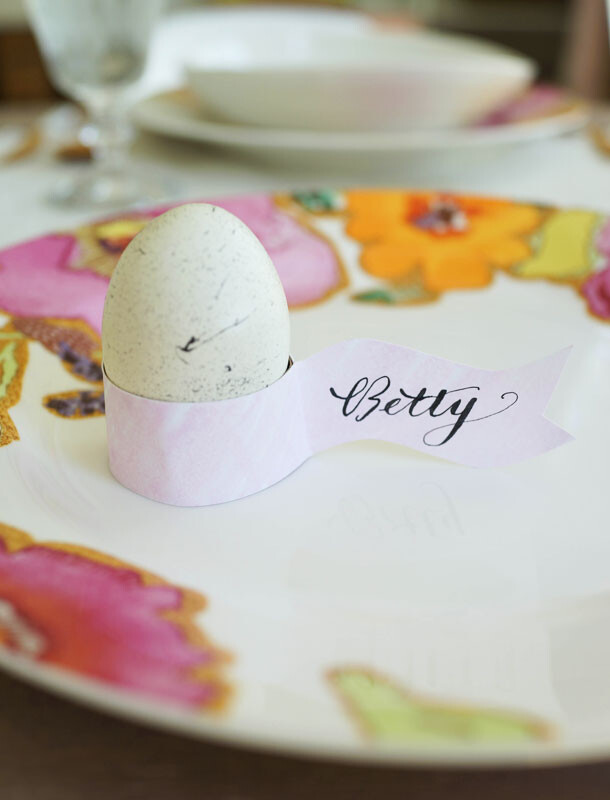 DIY Easter Egg Holder Placecards | Camille Styles