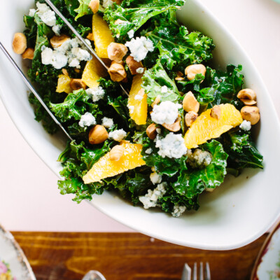 kale salad with blood oranges & hazelnuts | photo by Wynn Myers for Camille Styles