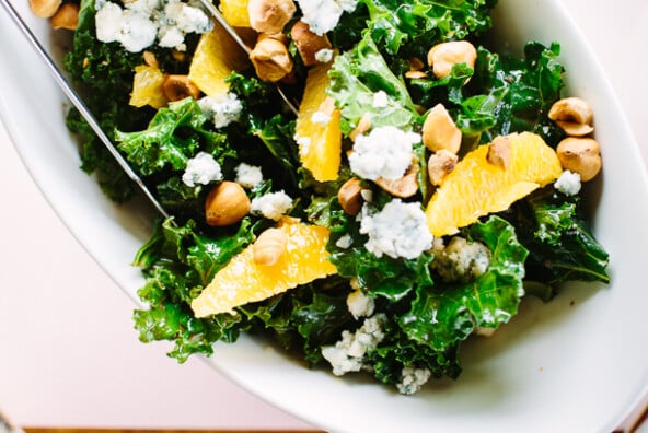 kale salad with blood oranges & hazelnuts | photo by Wynn Myers for Camille Styles