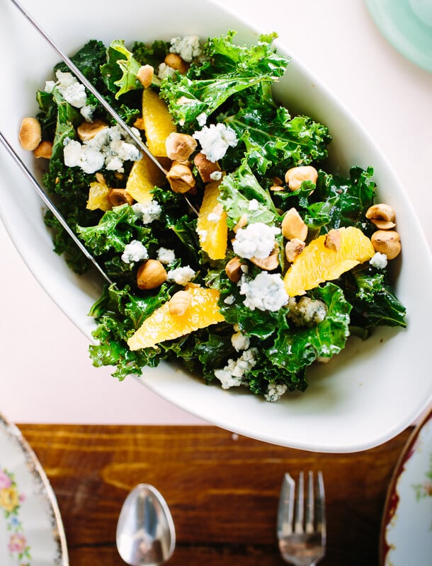 kale salad with blood oranges & hazelnuts | photo by Wynn Myers for Camille Styles