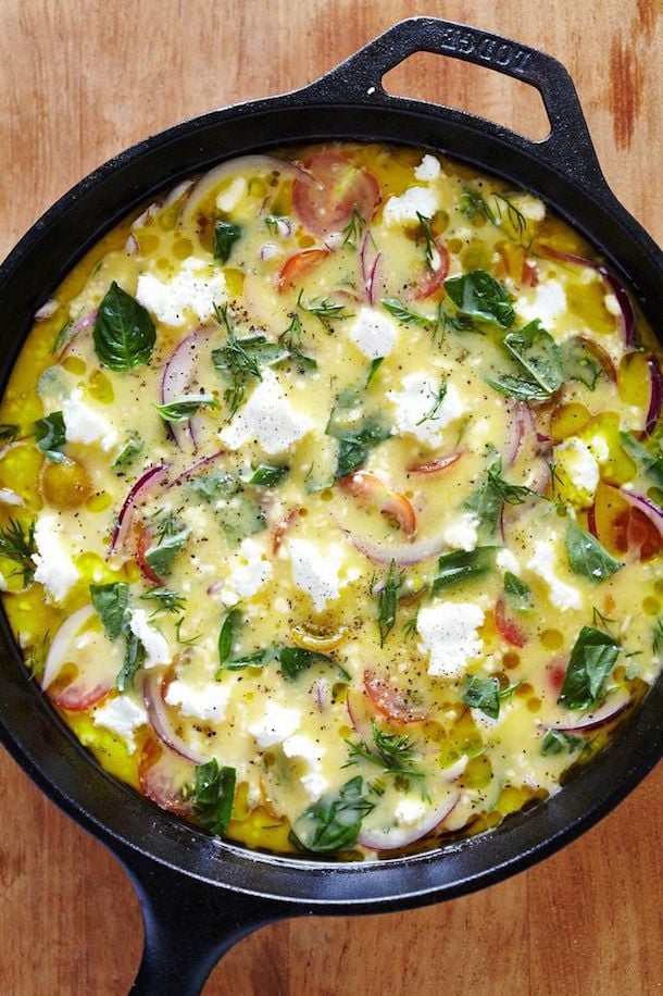 Heirloom Frittata | Morning Meals | Photo by  Julia Gartland of Sassy Kitchen for Camille Styles