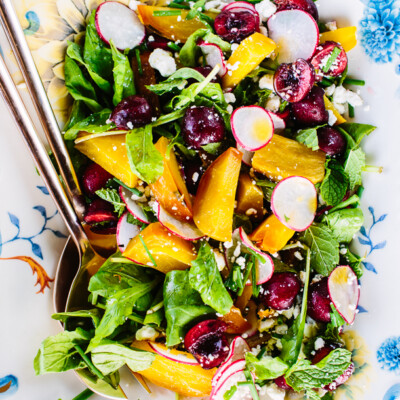 Cherry & Golden Beet Salad recipe | Camille Styles