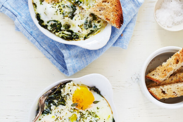 Baked Egg with Ricotta, Thyme & Chervil | Photography by Julia Gartland for Camille Styles