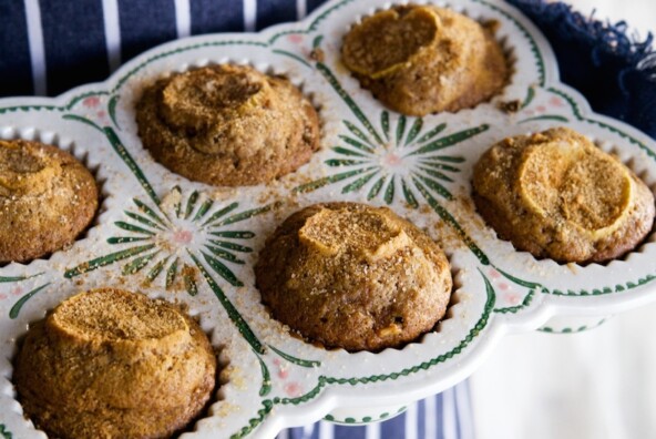 salted caramel apple muffins