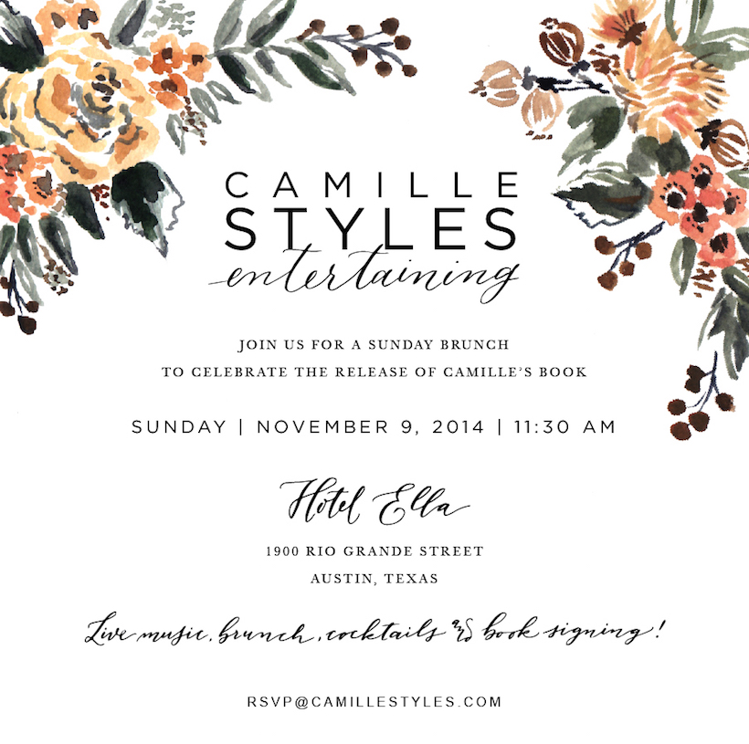 Camille Styles Book Party Austin Invitation