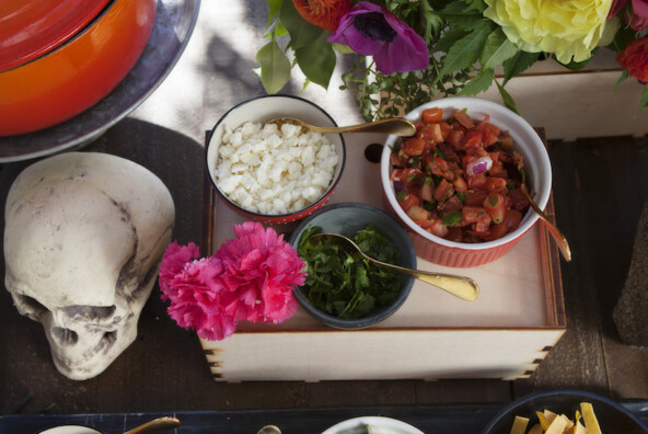 colorful toppings for posole