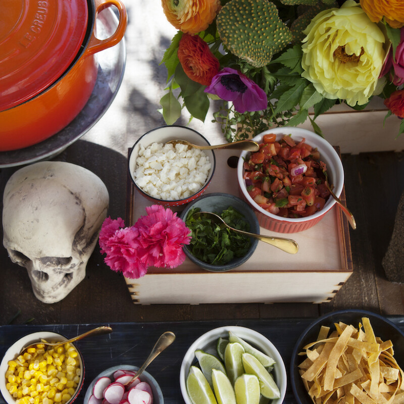 colorful toppings for posole