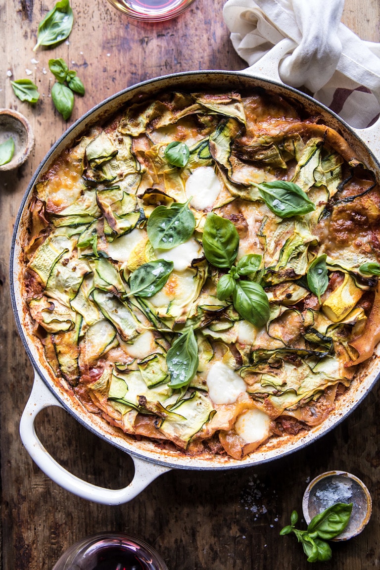 one pan zucchini and cheese lasagna from half baked harvest
